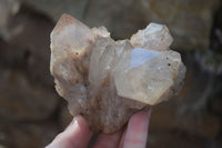 Natural Cascading White Phantom Smokey Quartz Clusters x 2 From Luena, Congo - Toprock Gemstones and Minerals