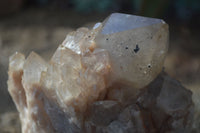 Natural Cascading White Phantom Smokey Quartz Clusters x 2 From Luena, Congo - Toprock Gemstones and Minerals
