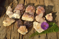 Natural Mixed Selection Of Amethyst & White Spirit Quartz Clusters x 15 From Southern Africa - TopRock