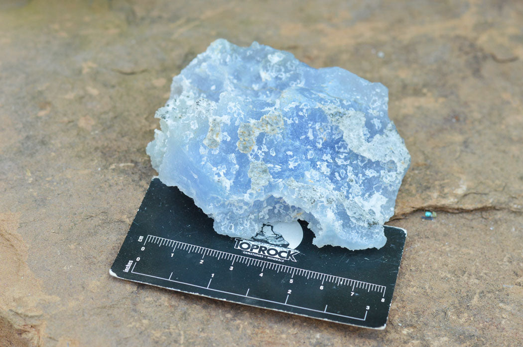 Natural Etched Blue Chalcedony Agate Specimens x 5 From Nsanje, Malawi - TopRock