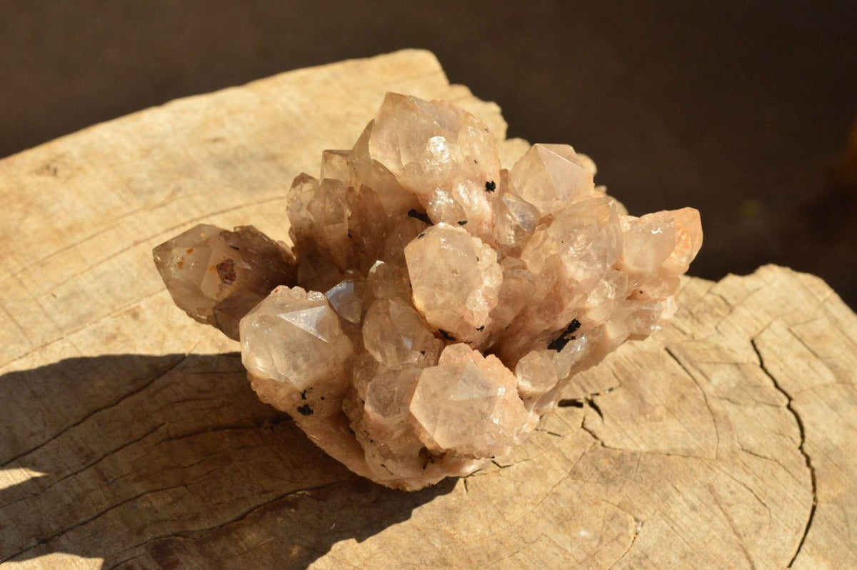 Natural Smokey Phantom Quartz Clusters x 2 From Luena, Congo - TopRock