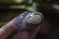 Polished Smokey Dream Amethyst Palm Stones  x 12 From Madagascar - Toprock Gemstones and Minerals