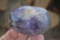 Polished Smokey Dream Amethyst Palm Stones  x 12 From Madagascar - Toprock Gemstones and Minerals