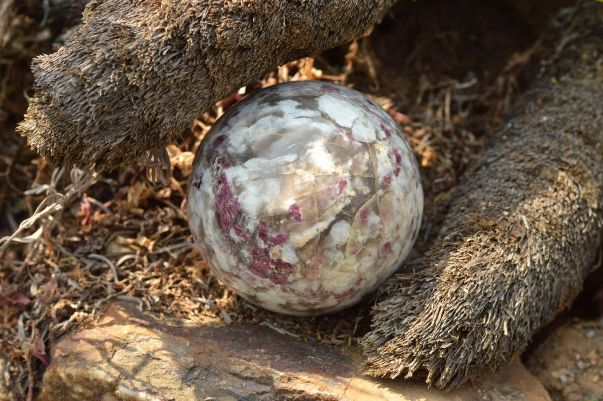 Polished Small & Medium Sized Pink Tourmaline Rubellite Spheres x 4 From Madagascar - TopRock