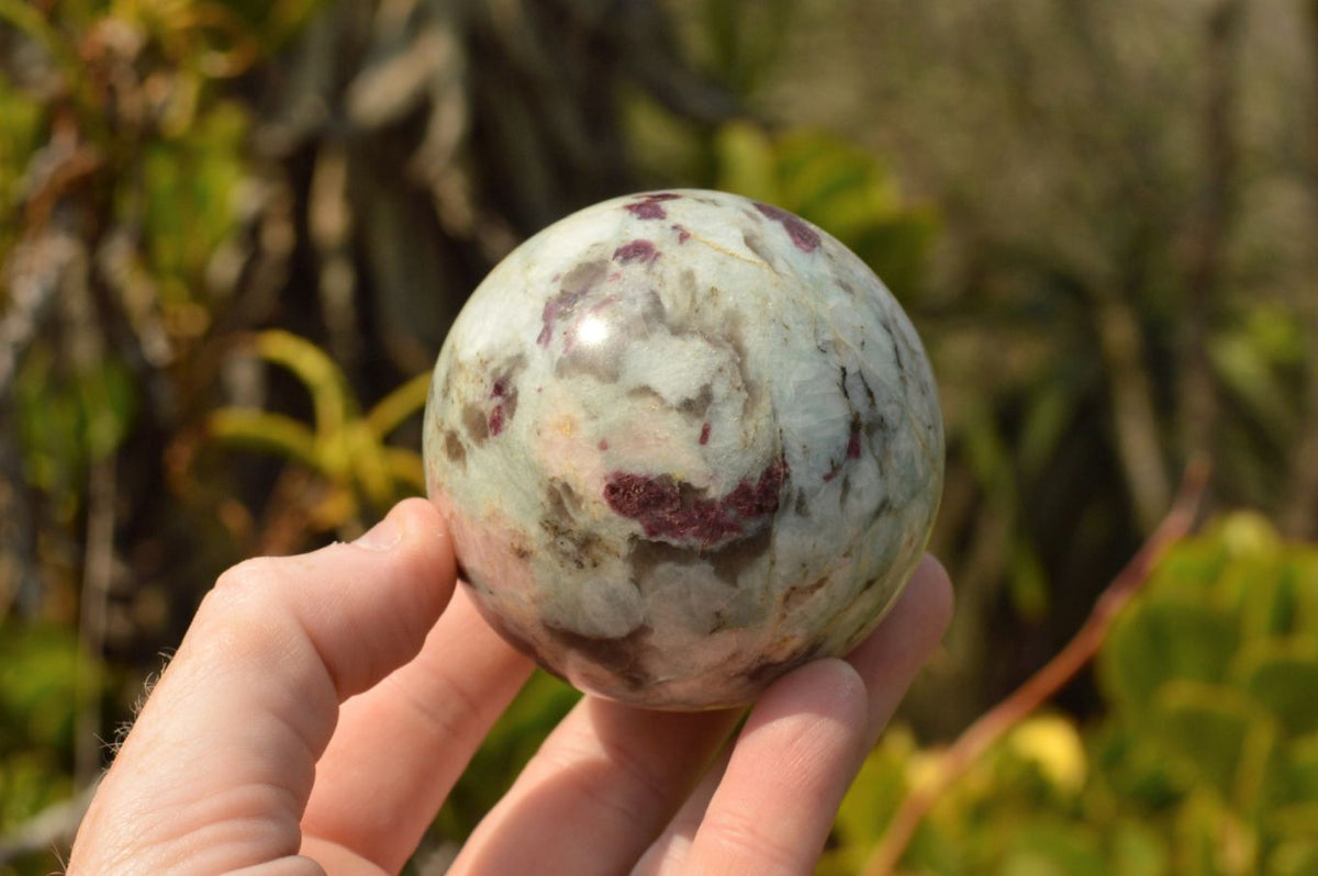 Polished Small & Medium Sized Pink Tourmaline Rubellite Spheres x 4 From Madagascar - TopRock