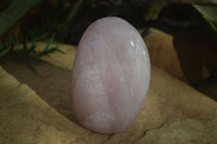 Polished Rose Quartz Standing Free Forms x 2 From Antsirabe, Madagascar - Toprock Gemstones and Minerals