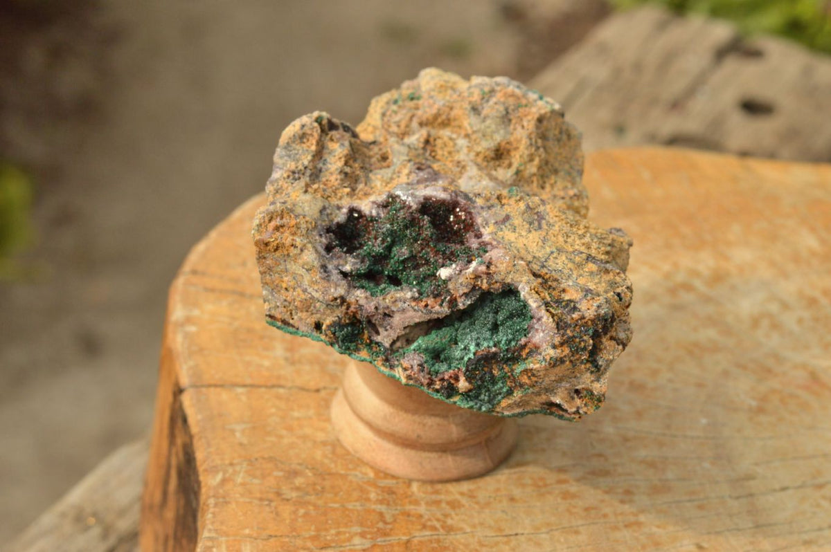 Natural Micro Botryoidal Malachite on Matrix Specimens x 6 From Tenke Fungurume, Congo - TopRock