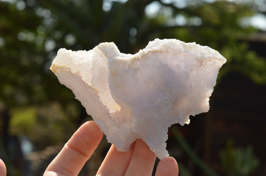 Natural Etched Blue Chalcedony Agate Specimens x 5 From Nsanje, Malawi - TopRock