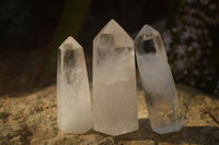 Polished Lovely Selection Of Clear Quartz Points x 6 From Madagascar - Toprock Gemstones and Minerals
