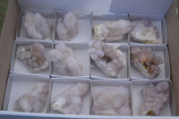 Natural Pale Lilac Spirit Quartz Clusters x 12 From Boekenhouthoek, South Africa - Toprock Gemstones and Minerals