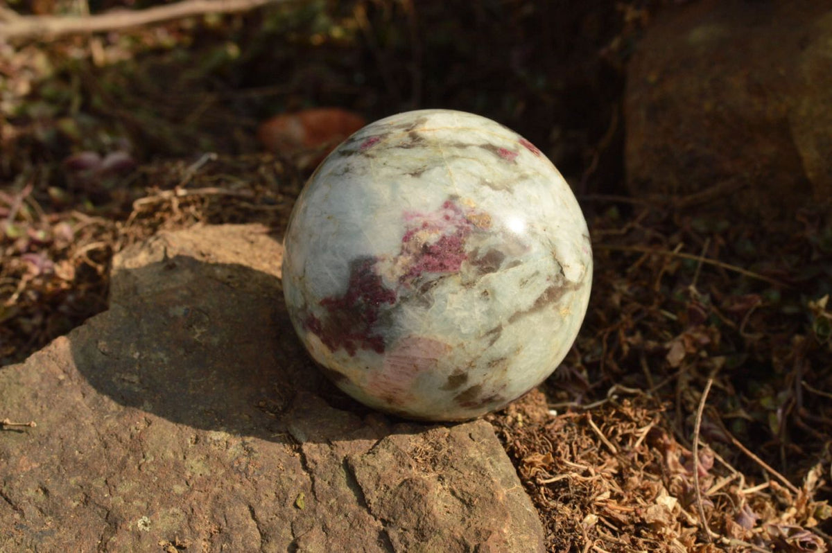 Polished Small & Medium Sized Pink Tourmaline Rubellite Spheres x 4 From Madagascar - TopRock