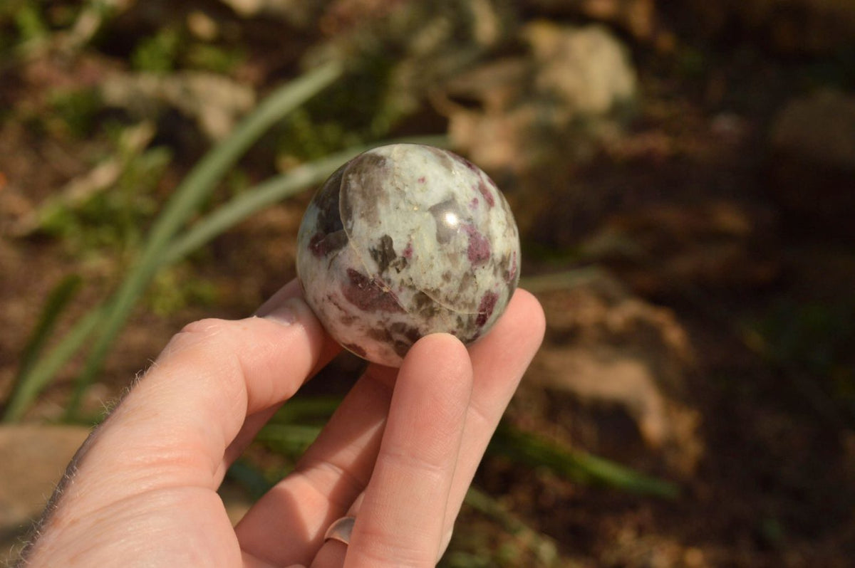 Polished Small & Medium Sized Pink Tourmaline Rubellite Spheres x 4 From Madagascar - TopRock