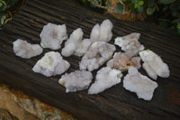 Natural Pale Lilac Spirit Quartz Clusters x 12 From Boekenhouthoek, South Africa - Toprock Gemstones and Minerals