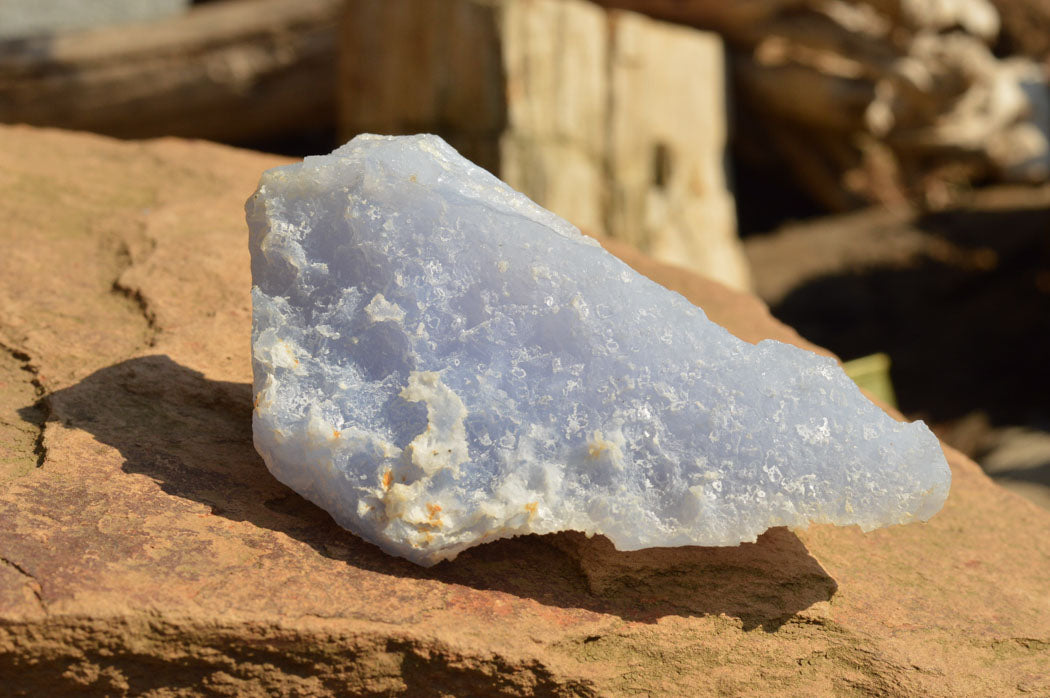 Natural Etched Blue Chalcedony Agate Specimens x 5 From Nsanje, Malawi - TopRock