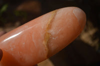 Polished Orange Twist Calcite Standing Free Forms x 3 From Maevantanana, Madagascar - Toprock Gemstones and Minerals