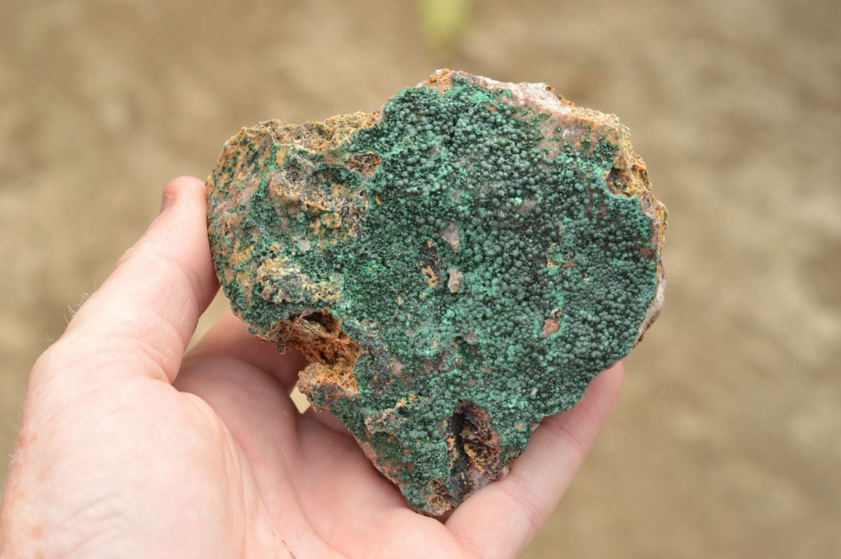 Natural Micro Botryoidal Malachite on Matrix Specimens x 6 From Tenke Fungurume, Congo - TopRock