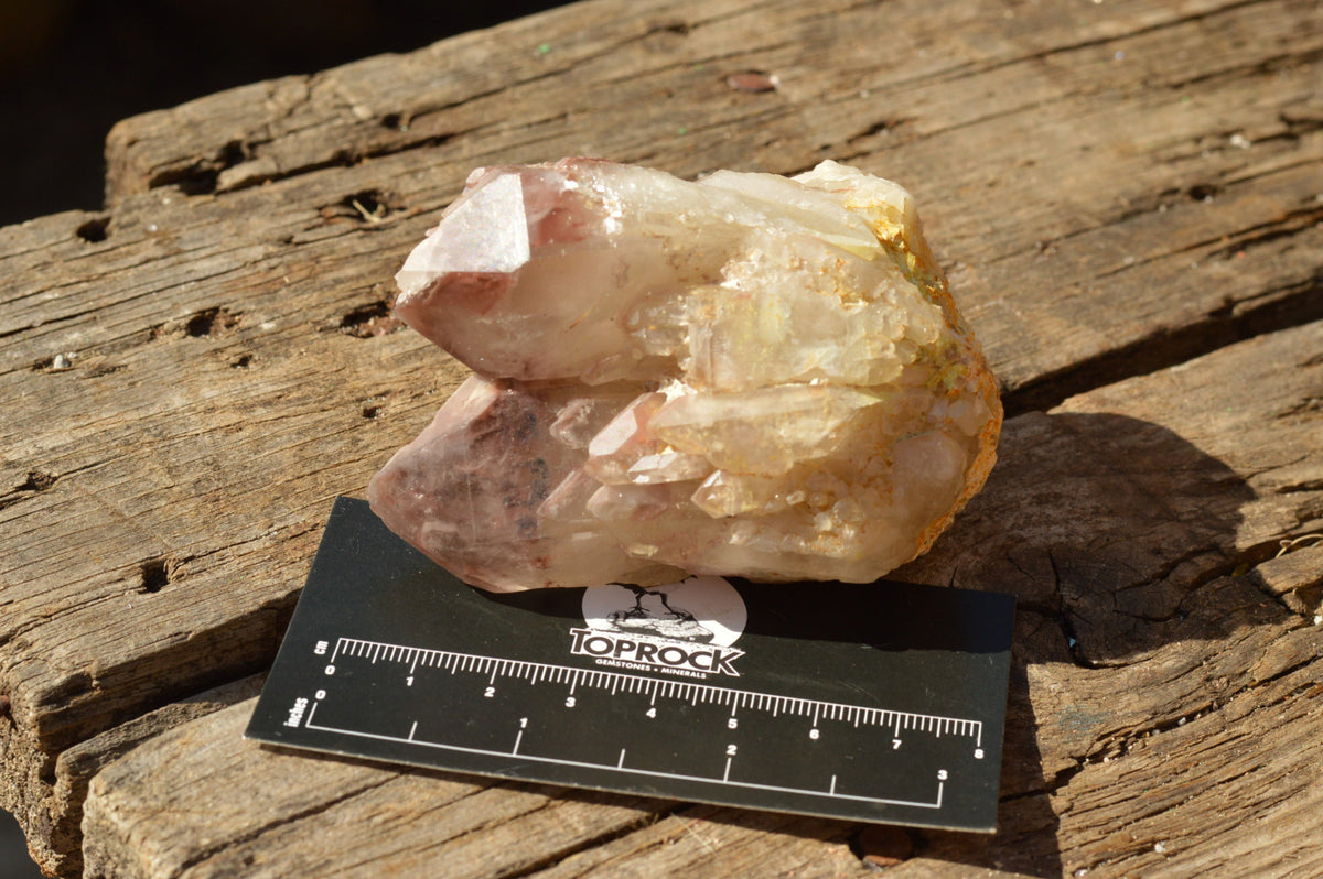Natural Red Hematoid Phantom Quartz Crystals x 5 From Karoi, Zimbabwe - TopRock