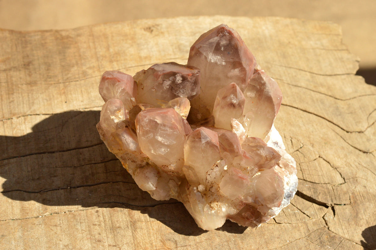 Natural Red Hematoid Phantom Quartz Crystals x 5 From Karoi, Zimbabwe - TopRock