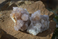 Natural Pale Lilac Spirit Quartz Clusters x 12 From Boekenhouthoek, South Africa - Toprock Gemstones and Minerals