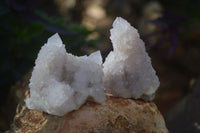 Natural Pale Lilac Spirit Quartz Clusters x 12 From Boekenhouthoek, South Africa - Toprock Gemstones and Minerals