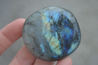 Polished Flashy Labradorite Palm Stones  x 14 From Tulear, Madagascar - Toprock Gemstones and Minerals