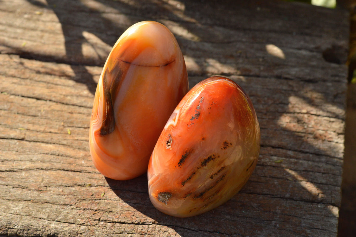 Polished Lovely Selection Of Carnelian Agate Standing Free Forms x 4 From Madagascar - TopRock