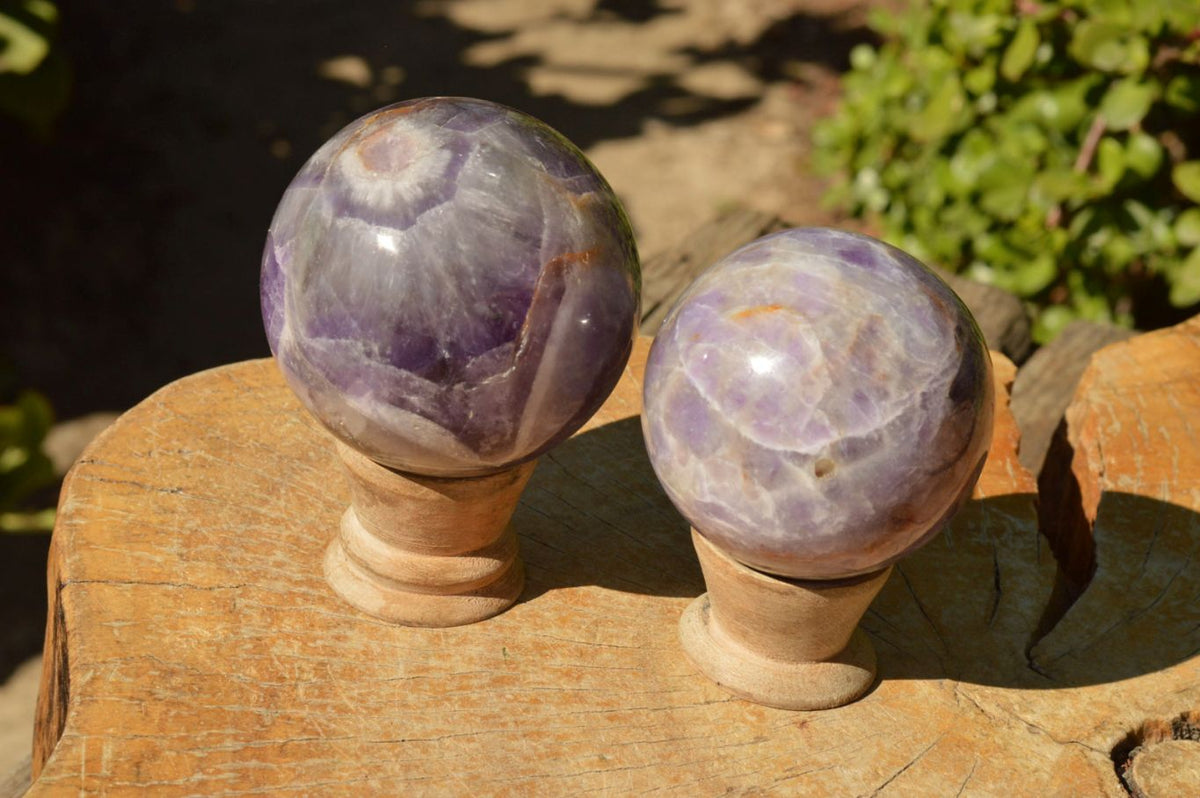 Polished Dream Amethyst Spheres x 3 From Madagascar - TopRock