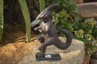 Polished Green / Brown Serpentine Dinosaur Carving  x 1 From Zimbabwe - Toprock Gemstones and Minerals