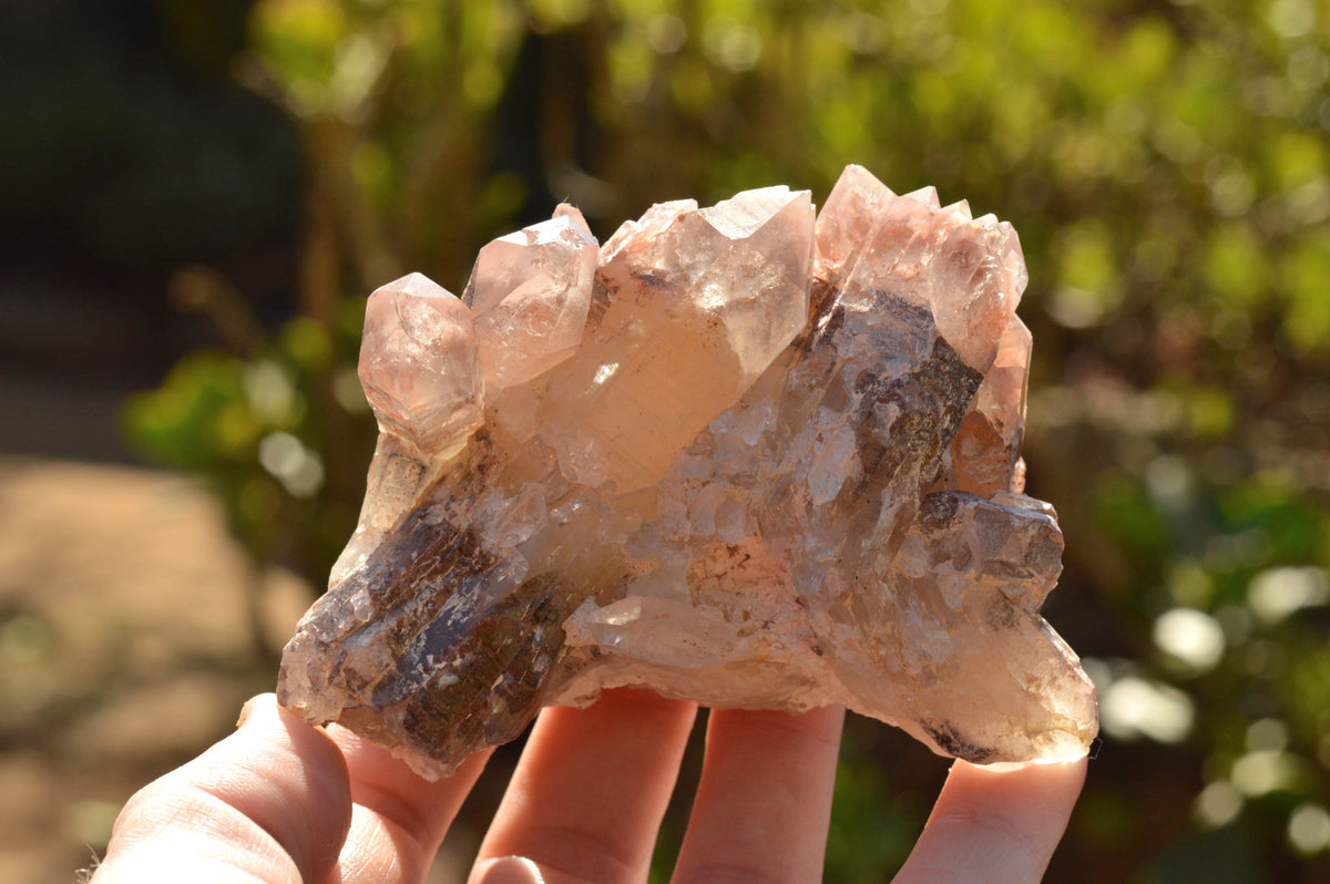 Natural Red Hematoid Phantom Quartz Clusters x 6 From Karoi, Zimbabwe - TopRock