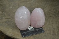 Polished Pink Rose Quartz Standing Free Forms  x 4 From Madagascar - Toprock Gemstones and Minerals