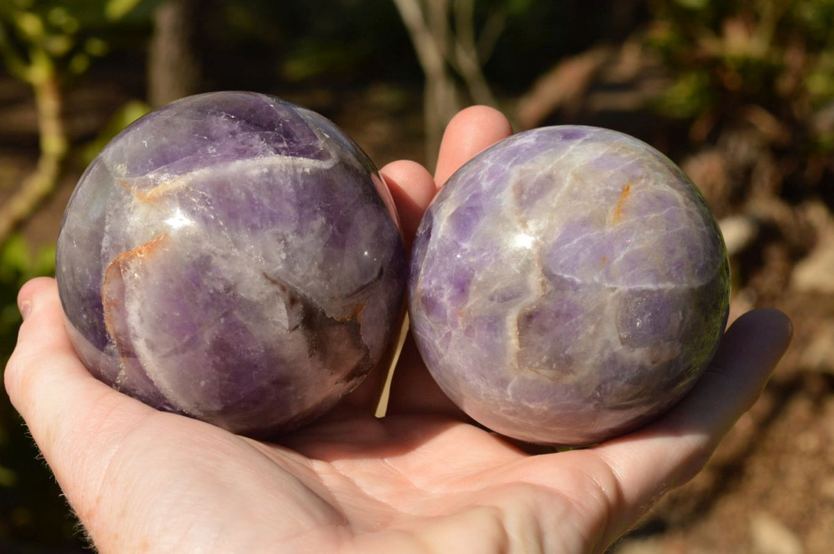 Polished Dream Amethyst Spheres x 3 From Madagascar - TopRock