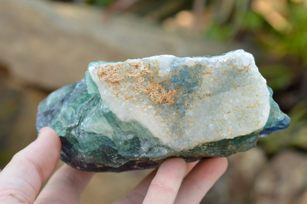 Natural Large Selected Watermelon Fluorite Cobbed Specimens x 4 From Uis, Namibia - TopRock