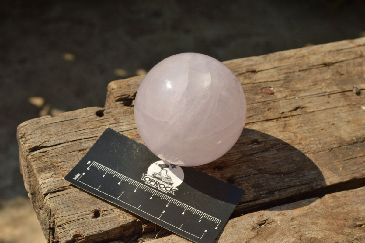 Polished Rare Star Blue Rose Quartz Spheres x 4 From Madagascar - TopRock