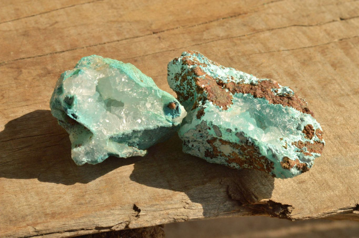 Natural Drusy Chrysocolla Dolomite With Malachite Specimens x 12 From Likasi, Congo - TopRock
