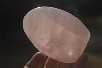 Polished Pink Rose Quartz Standing Free Forms x 3 From Antsirabe, Madagascar - Toprock Gemstones and Minerals