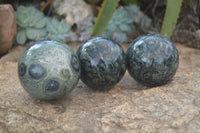 Polished Stromatolite / Kambamba Jasper Spheres  x 3 From Mahajanga, Madagascar - Toprock Gemstones and Minerals