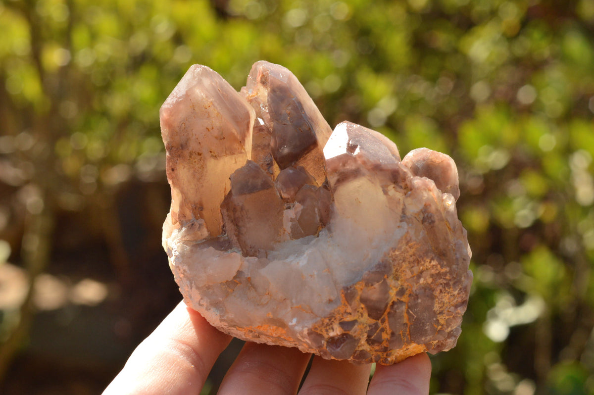 Natural Red Hematoid Phantom Quartz Clusters x 6 From Karoi, Zimbabwe - TopRock
