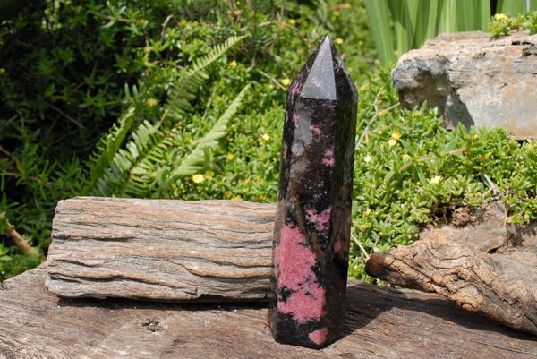 Polished Pink Rhodonite Crystal Point x 1 From Ambindavato, Madagascar - TopRock