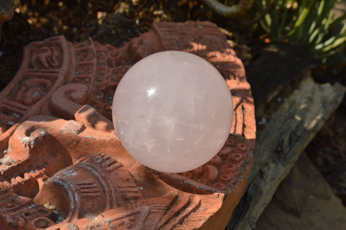 Polished Rare Star Blue Rose Quartz Spheres x 4 From Madagascar - TopRock