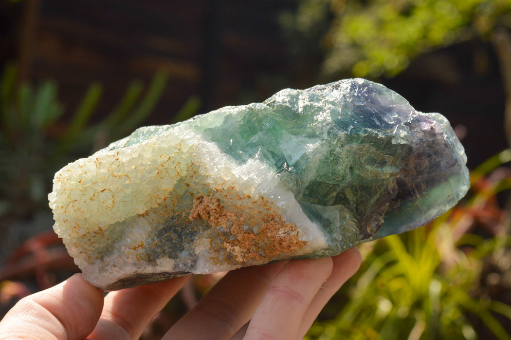 Natural Large Selected Watermelon Fluorite Cobbed Specimens x 4 From Uis, Namibia - TopRock
