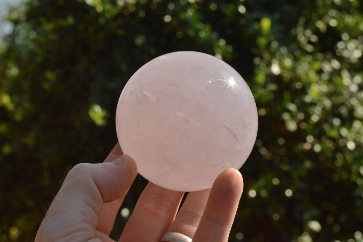 Polished Rare Star Blue Rose Quartz Spheres x 4 From Madagascar - TopRock