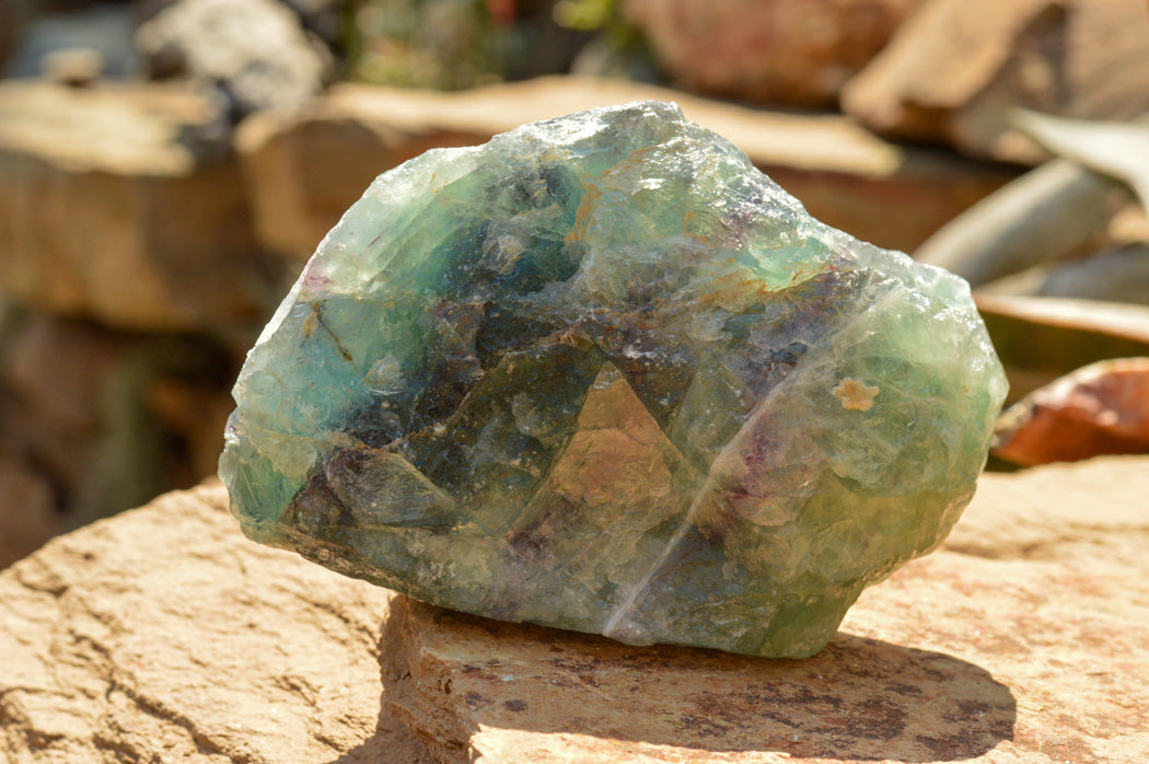 Natural Large Selected Watermelon Fluorite Cobbed Specimens x 4 From Uis, Namibia - TopRock