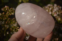 Polished Pink Rose Quartz Standing Free Forms x 3 From Antsirabe, Madagascar - Toprock Gemstones and Minerals
