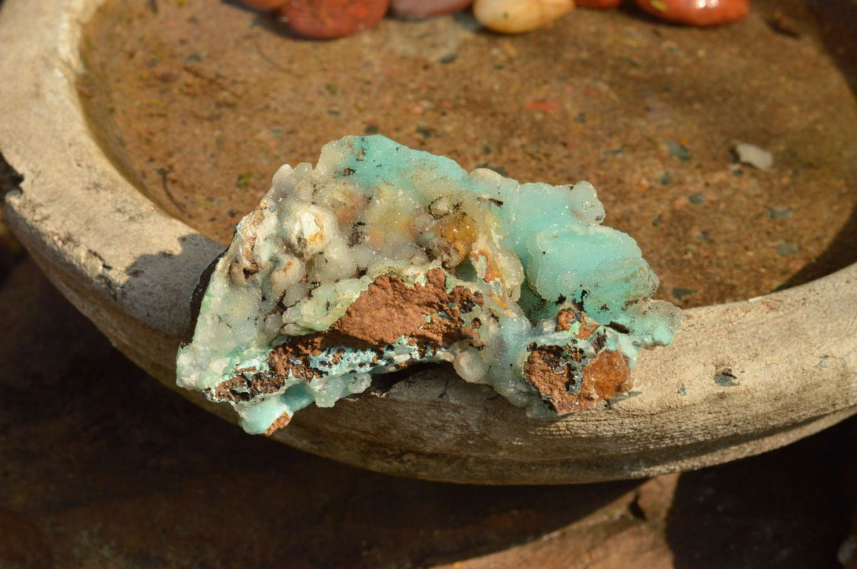 Natural Drusy Chrysocolla Dolomite With Malachite Specimens x 12 From Likasi, Congo - TopRock