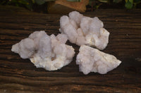 Natural Pale Lilac Spirit Quartz Clusters x 3 From Boekenhouthoek, South Africa - Toprock Gemstones and Minerals