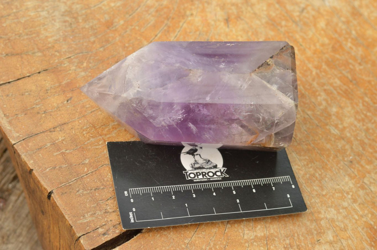 Polished Trio Of Smokey Dream Window Amethyst Points x 3 From Ankazobe, Madagascar - TopRock