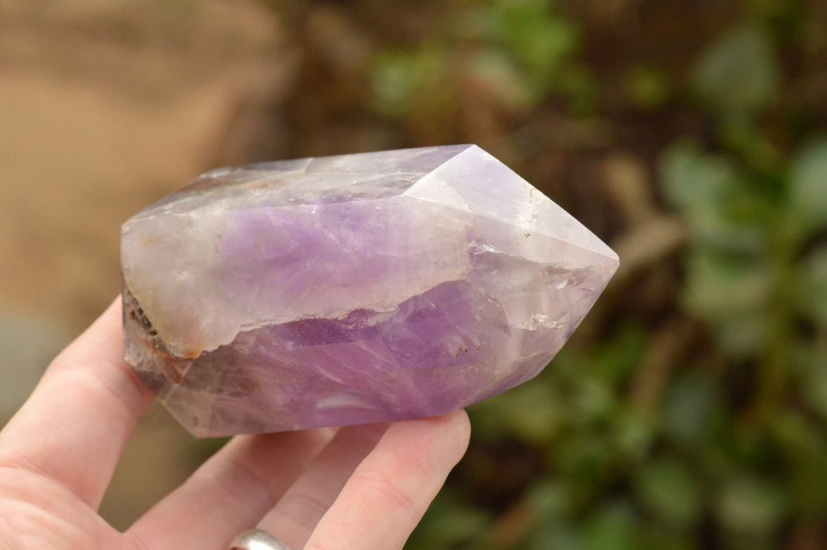 Polished Trio Of Smokey Dream Window Amethyst Points x 3 From Ankazobe, Madagascar - TopRock