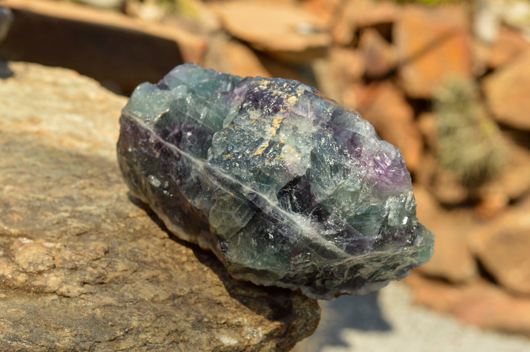 Natural Large Selected Watermelon Fluorite Cobbed Specimens x 4 From Uis, Namibia - TopRock