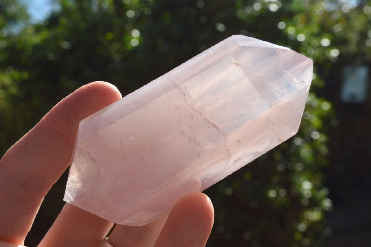 Polished Stunning Double Terminated Gemmy Rose Quartz Points (Various Shades Of Pink) x 12 From Madagascar - TopRock
