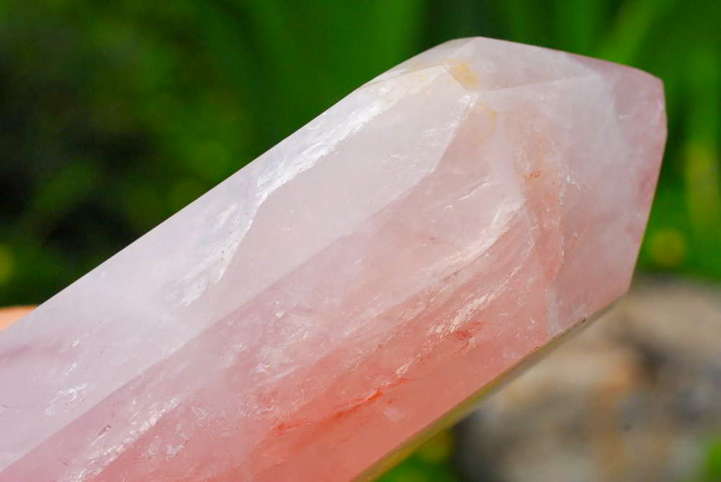 Polished Gemmy Double Terminated Rose Quartz Crystals x 4 From Ambatondrazaka, Madagascar - TopRock